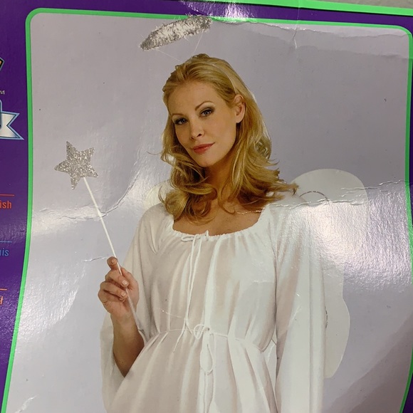 Halloween Angel adult costume, dress, belt, halo, one size - never worn - Picture 2 of 5